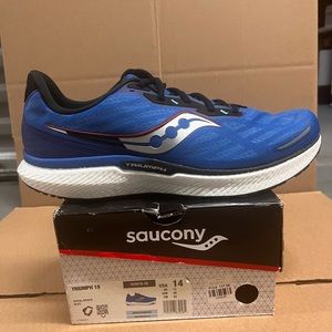 Saucony Triumph 19 for men size 14 color Royal /space blue